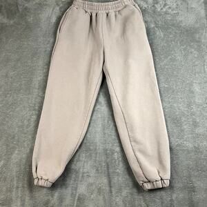 Comfrt Sweatpants Womens M Beige Loungewear Luxe Cozy Comfy Cuffed
